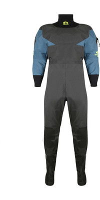 2024 Typhoon Hypercurve 4 Back Zip Drysuit with Socks 100170 - Teal / Grey